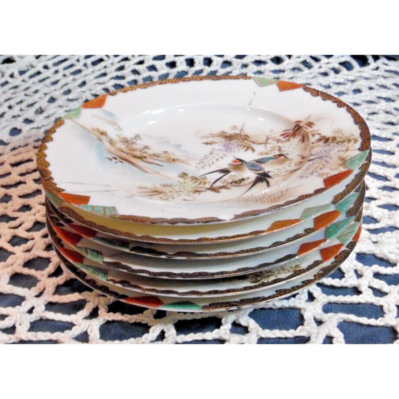 Vintage Japanese Water Birds 10 PC. Tea Set - Picture 16 of 16